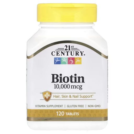 Biotin, 10,000 Mcg, 120 Tablets thumbnail 1