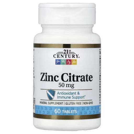 Zinc Citrate, 50 Mg, 60 Tablets thumbnail 1