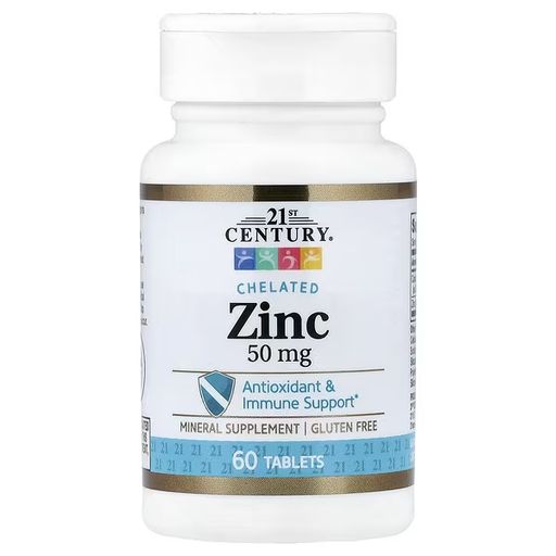 Chelated Zinc, 50 Mg, 60 Tablets thumbnail 1