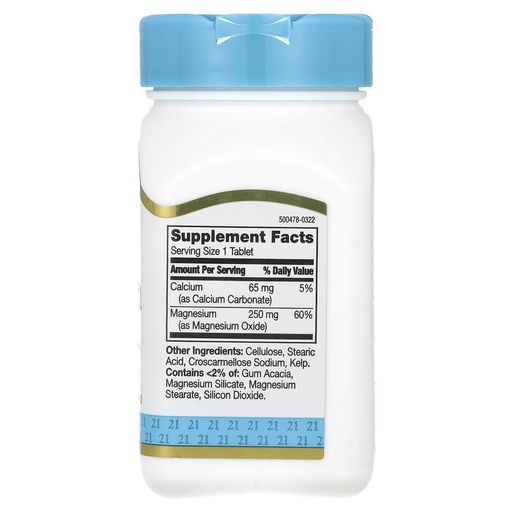 Magnesium, 250 Mg, 110 Tablets thumbnail 2