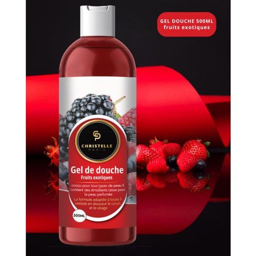 Gel Douche Fruits Exotiques Rouge Corps Et Cheveux 2 En 1 - 97% Origine Naturelle - Doux - Peaux Sensible thumbnail 1