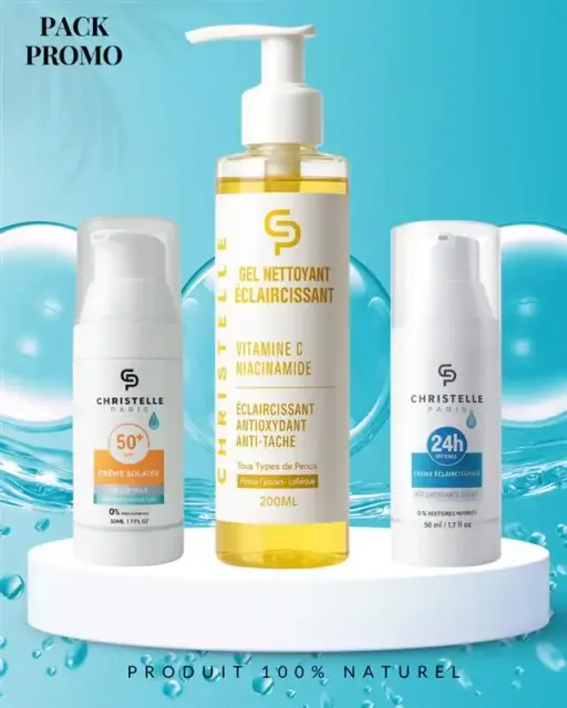 Lot De 3 : Gel Nettoyant Éclaircissant 200ml, Crème Antitaches Brunes 50ml Et Écran Protection 50ml thumbnail 1