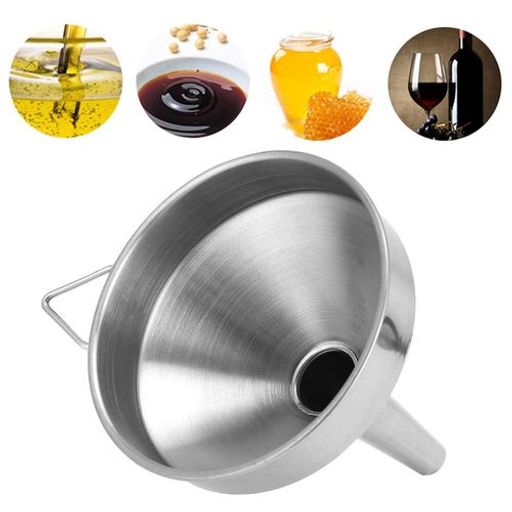 Entonnoir De Cuisine Pour Huile Liquide, Entonnoir En Métal En Acier Inoxydable, Ustensiles De Cuisine thumbnail 1