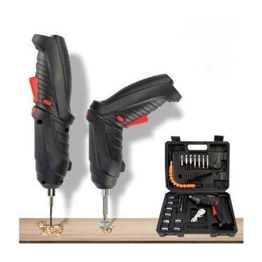 Kit Tournevis Électrique Rechargeable 4,8 V 47 Pièces - Mini Visseuse Sans Fil Portable thumbnail 3
