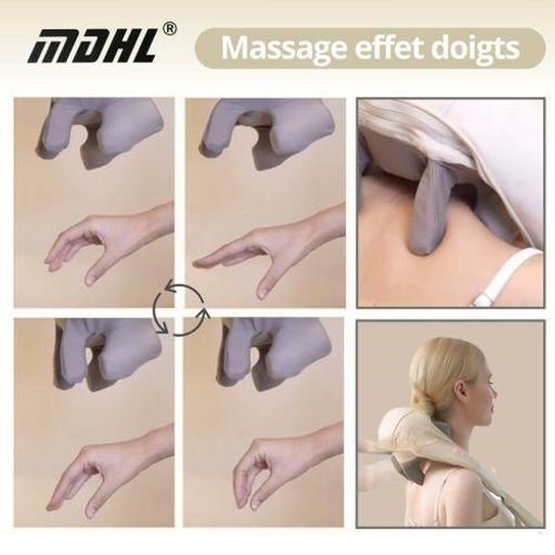 Masseur De Cou Et D'épaules Sans Fil Avec Chaleur thumbnail 2