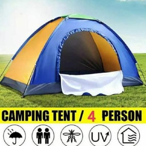Tente Camping Multi-couleur Pour 4 Personnes 200 180 135 Cm  thumbnail 2
