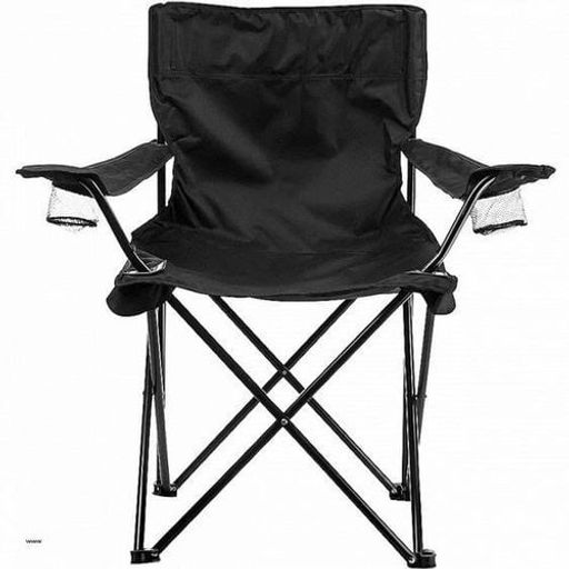 Lot De 2 Siège De Plage Chaise De Camping Fauteuil Munie Dun Porte-gobelet Noir thumbnail 3