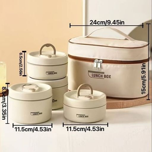 Lunch Box Isotherme Portable En Acier Inoxydable, Récipient Alimentaire Isolant thumbnail 2