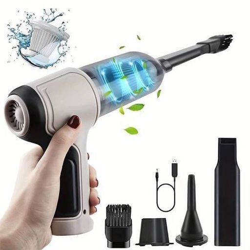 Aspirateur Et Souffleur 3 En 1 Mini Portable, Sans Fil Pour Voiture thumbnail 1