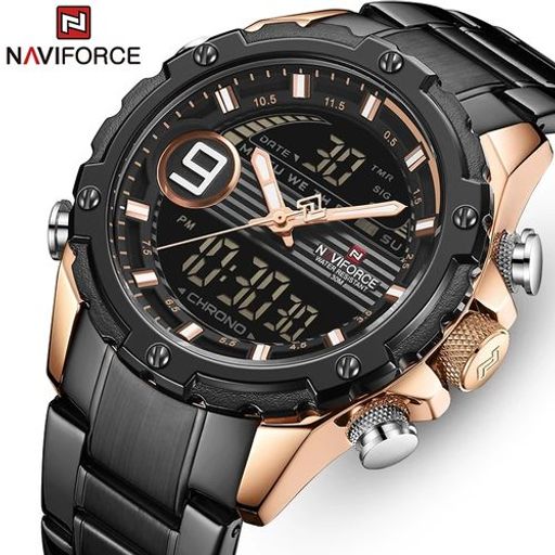 Montre Double Fonction Digital Et Classique Chronographe Quartz thumbnail 2