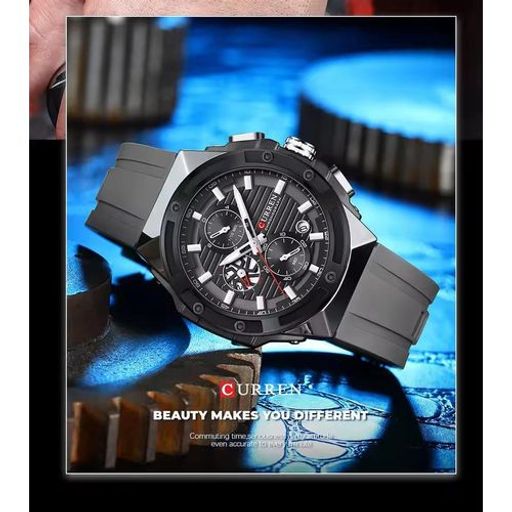 Montre À Quartz Étanche Bracelet En Silicone Sport thumbnail 1
