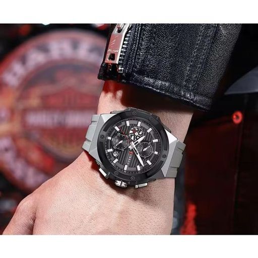 Montre À Quartz Étanche Bracelet En Silicone Sport thumbnail 2