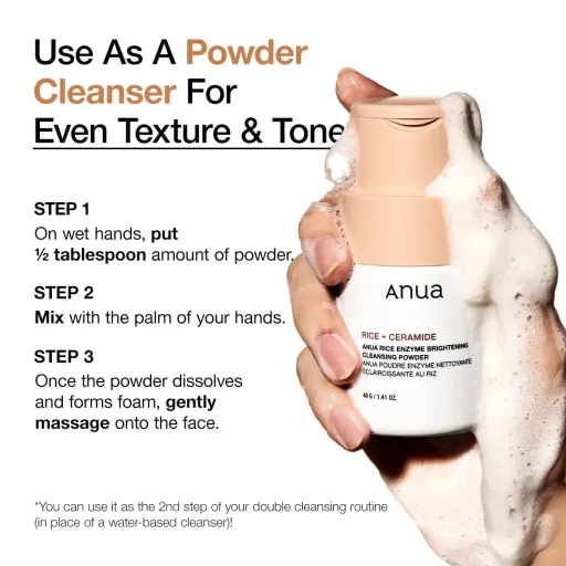 Anua Rice Enzyme Brightening Cleansing Powder - 40g thumbnail 4