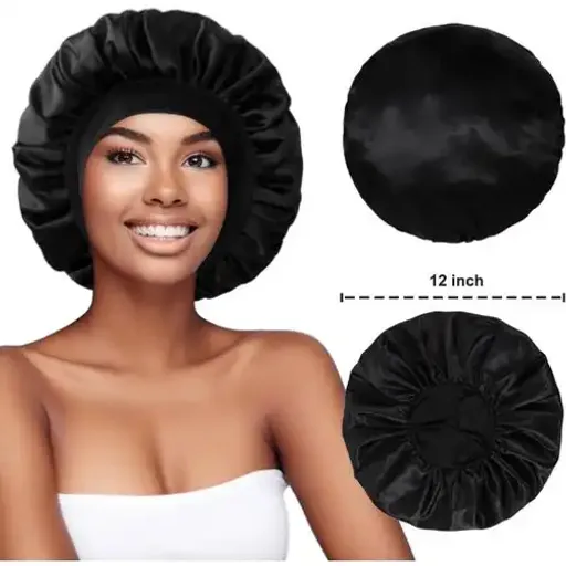 Bonnet De Nuit Élastique À Large Bande Pour Femme - Tissu Et Design Aléatoires thumbnail 1