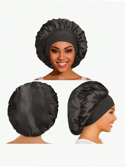 Bonnet De Nuit Élastique À Large Bande Pour Femme - Tissu Et Design Aléatoires thumbnail 3