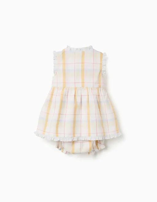 Cotton Bodysuit And Romper Set B&s For Newborn Girls, Yellow/beige thumbnail 2