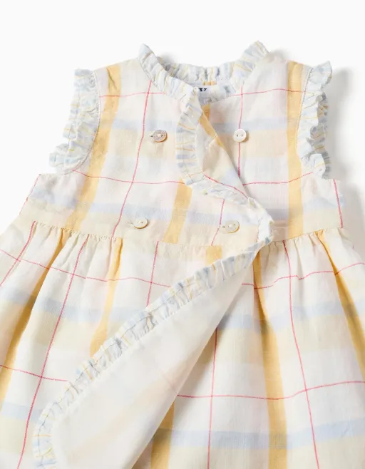 Cotton Bodysuit And Romper Set B&s For Newborn Girls, Yellow/beige thumbnail 3