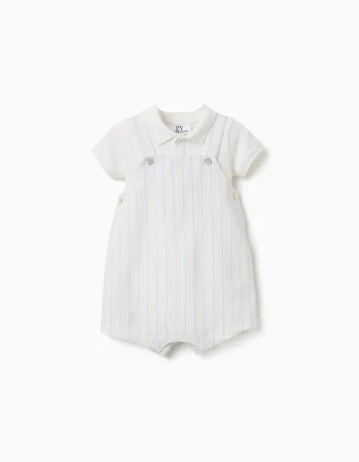 Cotton Bodysuit + Striped Shorts B&s For Newborns thumbnail 3