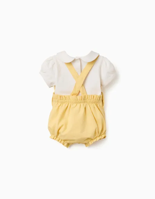 2-in-1 Jumpsuit In Cotton And Linen For Newborn Boy thumbnail 2