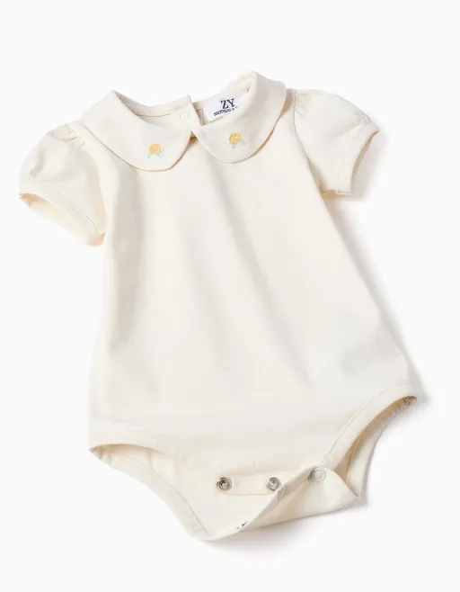 2-in-1 Jumpsuit In Cotton And Linen For Newborn Boy thumbnail 3