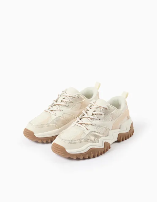 Combined Trainers With Laces And Chunky Sole For Girls, Multicolour thumbnail 1