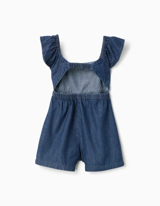 Denim Skort With Front Pleats For Girls thumbnail 2