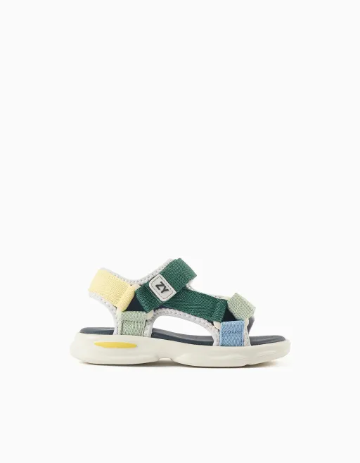 Superlight Sandals With Touch-fastening Straps For Baby Boys, Multicolour thumbnail 1