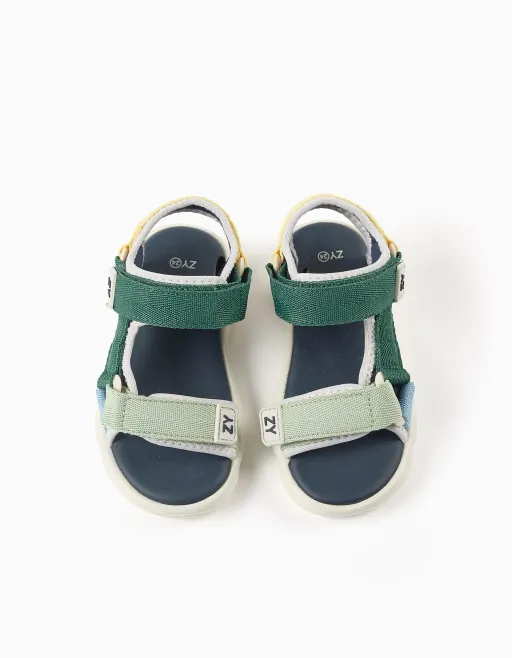 Superlight Sandals With Touch-fastening Straps For Baby Boys, Multicolour thumbnail 3