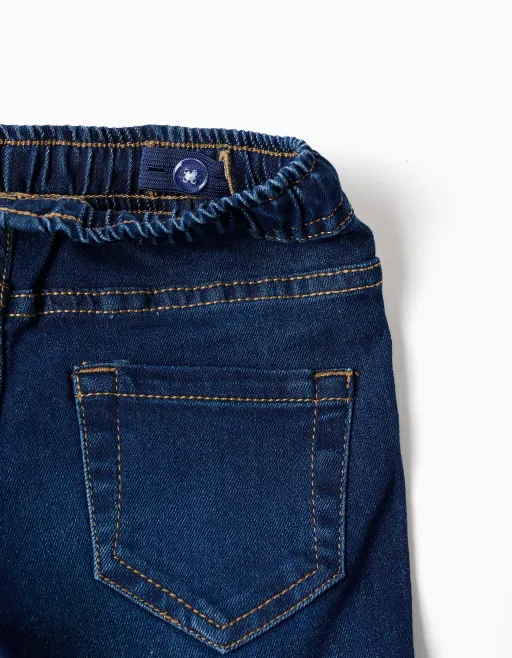 Slim Jeans With Drawstring For Baby Boys thumbnail 3