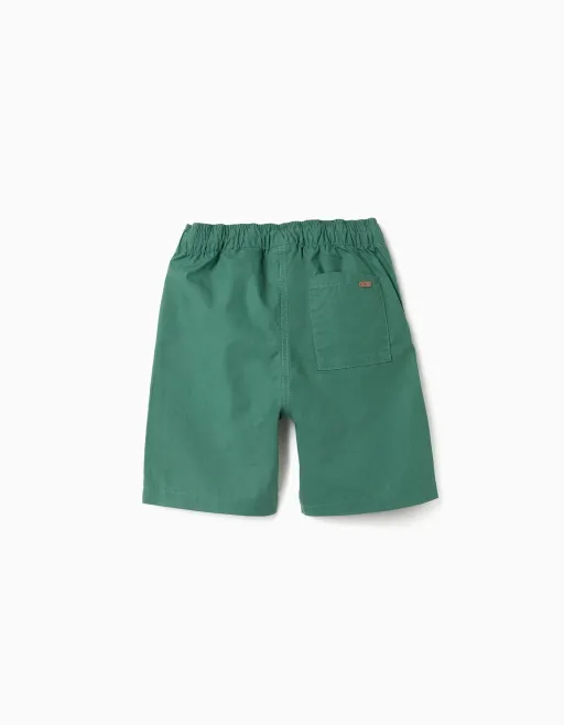 Midi Chino Shorts In Poplin For Boys thumbnail 2