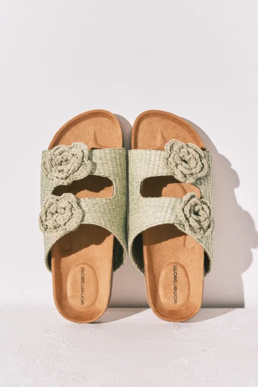 Sandales Bio En Raphia Fleur Crochet thumbnail 1