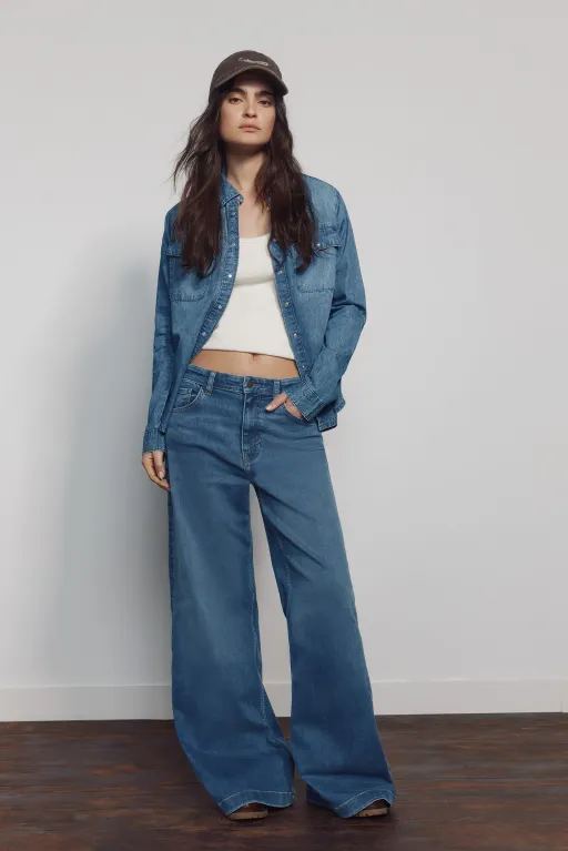 Jean Taille Haute À Jambes Larges thumbnail 1