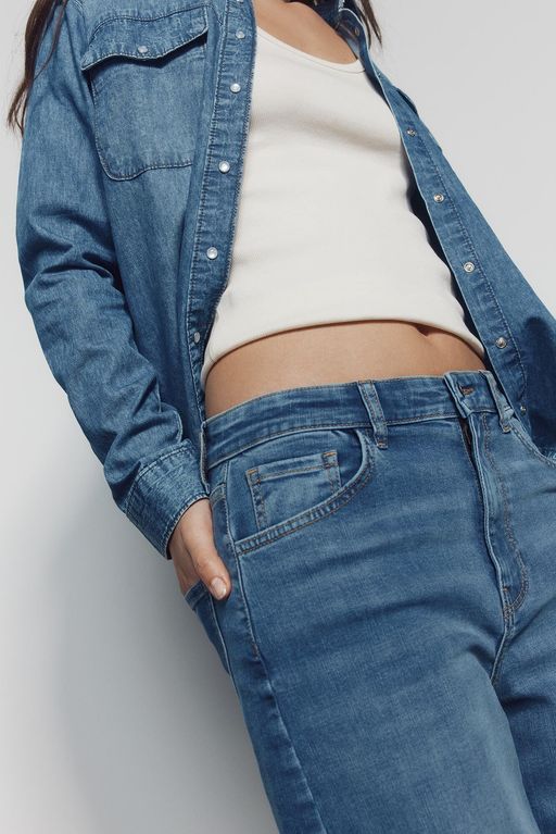 Jean Taille Haute À Jambes Larges thumbnail 4