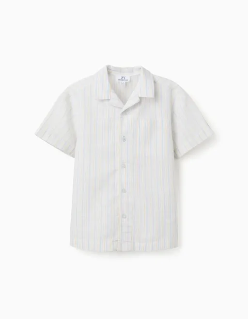 Checked Cotton Dress With Ruffles B&s For Girls, White/yellow/blue/red thumbnail 1