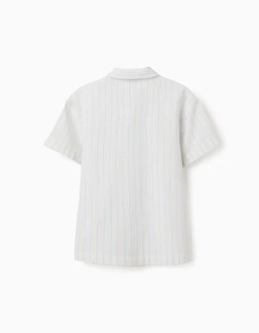 Checked Cotton Dress With Ruffles B&s For Girls, White/yellow/blue/red thumbnail 3