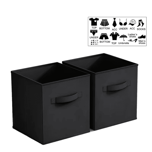 Lot De 2 Boîtes De Rangement En Tissu thumbnail 1