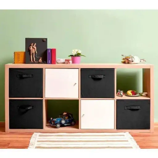 Lot De 2 Boîtes De Rangement En Tissu thumbnail 4