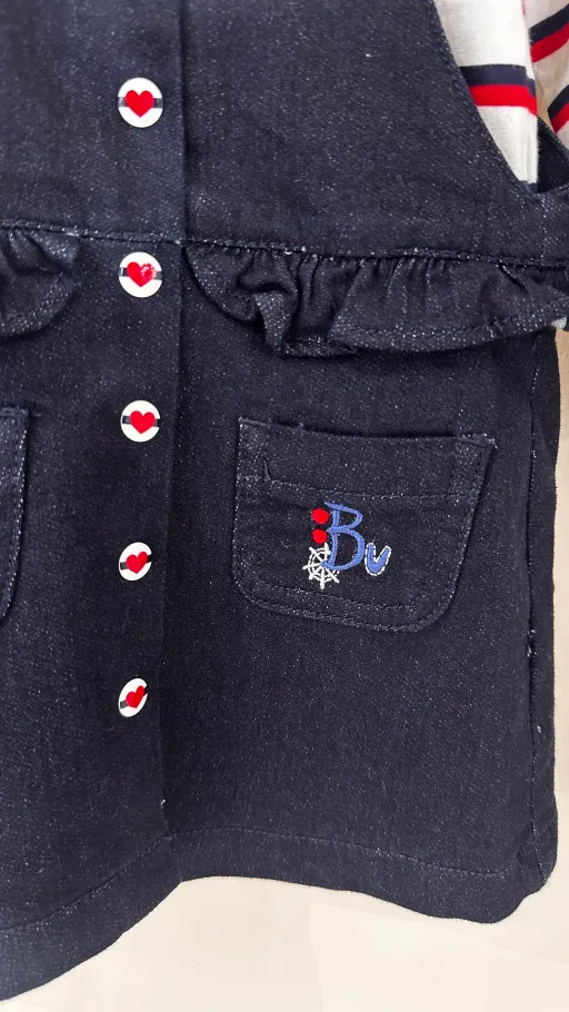 Robe Salopette En Denim Avec T-shirt Octaz thumbnail 3