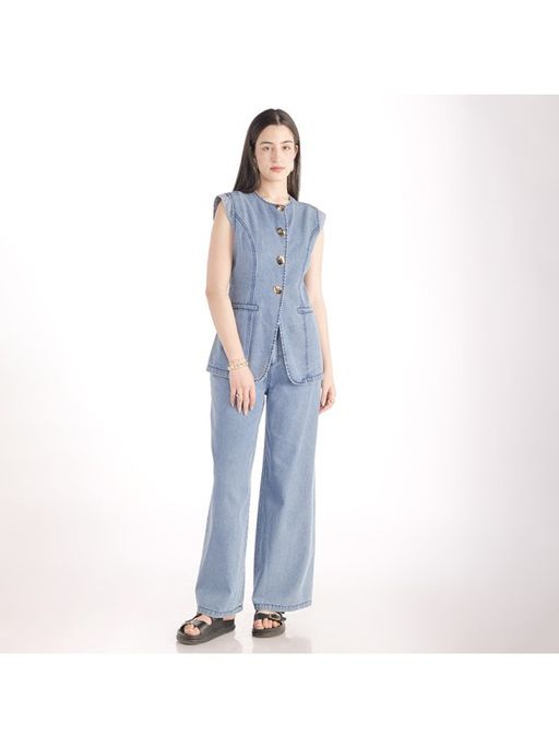 Ensemble Denim Structuré Bleuté thumbnail 3