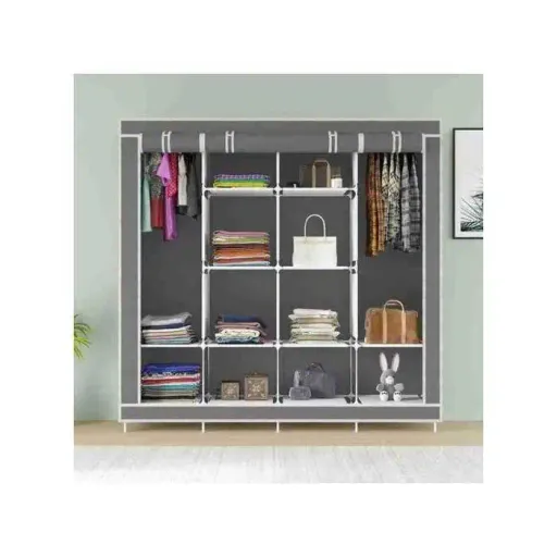 Armoire Chambre Rangement Penderie De Vêtement En Tissu thumbnail 2
