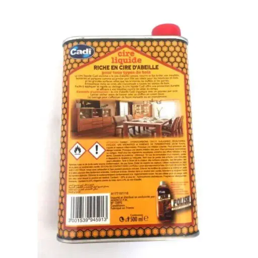 Cadi Cire Liquide Dabeille Naturelle Vernis Dentretien Meubles Et Parquets, 500 Ml thumbnail 2