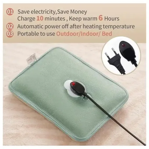 Bouillotte Électrique, Chauffe-mains, Sécurité En Fourrure Doux - Design / Couleur Aléatoire thumbnail 3