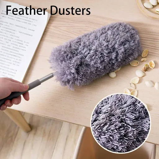 Plumeau Poussière Lavable Bendables Avec Poteau Extensible (couloure Aléatoire) thumbnail 3
