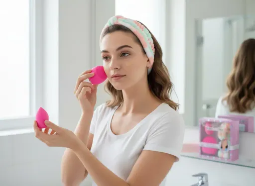Set De Soin Visage 3 En 1: Brosse Nettoyante Électrique, Éponge Et Bandeau thumbnail 2