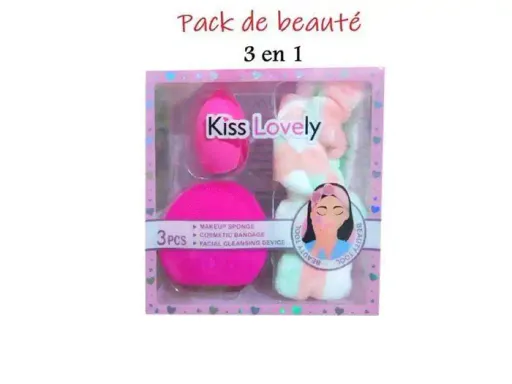 Set De Soin Visage 3 En 1: Brosse Nettoyante Électrique, Éponge Et Bandeau thumbnail 3