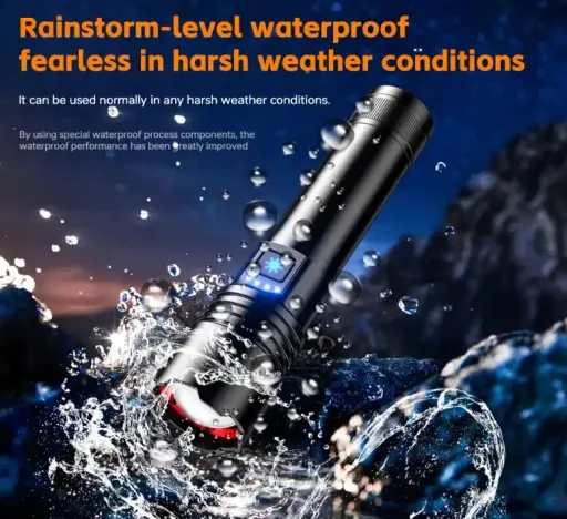 Lampe Torche Led Blanche Laser Multifonctionnelle Rechargeable, Ultra-lumineuse Avec Chargement thumbnail 2