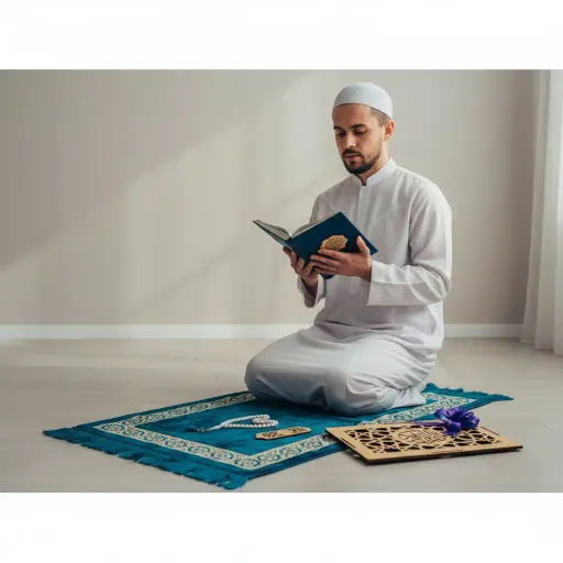Coffret Cadeau Religieux: Coran, Tapis De Prière , Tasbeeh Et Support En Bois thumbnail 4