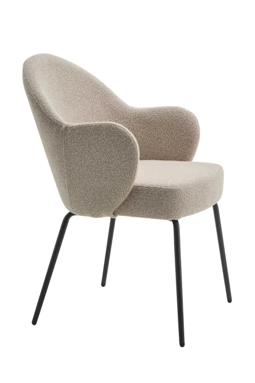 Leonie Chaise De Salle A Manger En Tissu Bouclette thumbnail 2