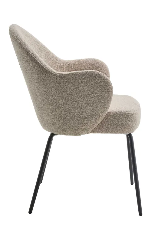 Leonie Chaise De Salle A Manger En Tissu Bouclette thumbnail 4