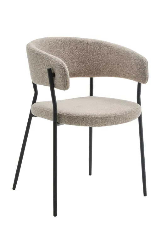 Simone Chaise De Salle A Manger En Tissu Bouclette thumbnail 1